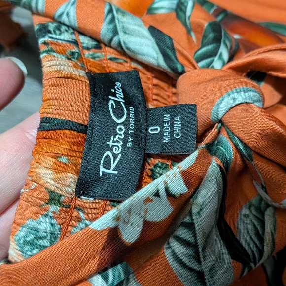 NEW Torrid Retro Chic Orange Blossom Dress Sz 0 NWOT 0X 12 14 L XL - Picture 7 of 10
